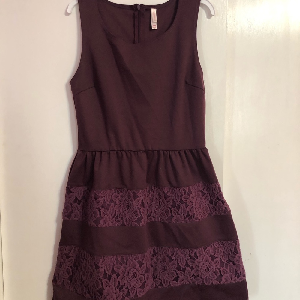 Target Burgundy A-Line  Dress